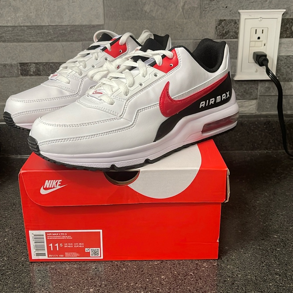 Nike Air Max LTD 3 - Mens Size 11.5 - White/University Red/Black